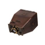 A Pipon Jumelle Camera, 9x12cm, serial no. 144, with Rectiligne Extra Rapide f/8 brass lens, body,