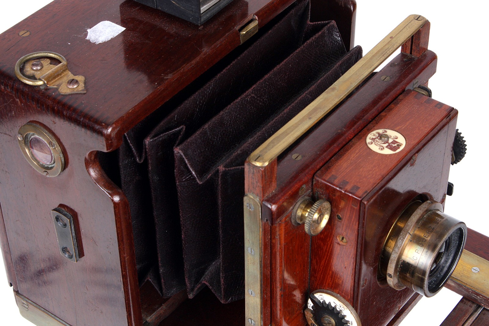 An Unmarked Mahogany Box Camera, German, 4x5”, with C. P. Goerz Doppel-Anastigmat Series III f/6 - Image 2 of 2