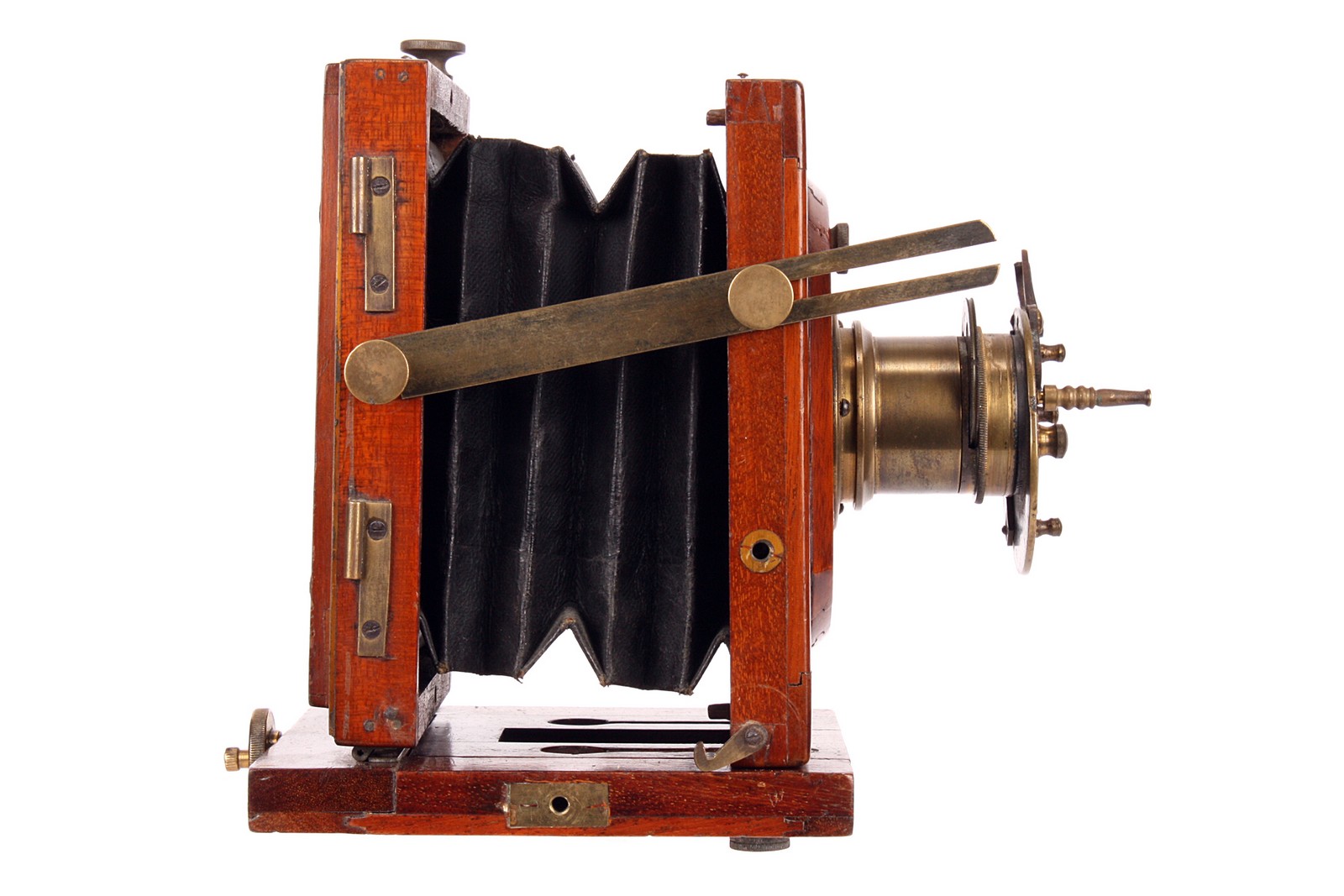 An Early J. Lancaster Instantograph Mahogany Quarter-Plate Camera, 3x4”, with J. Lancaster brass - Image 3 of 3