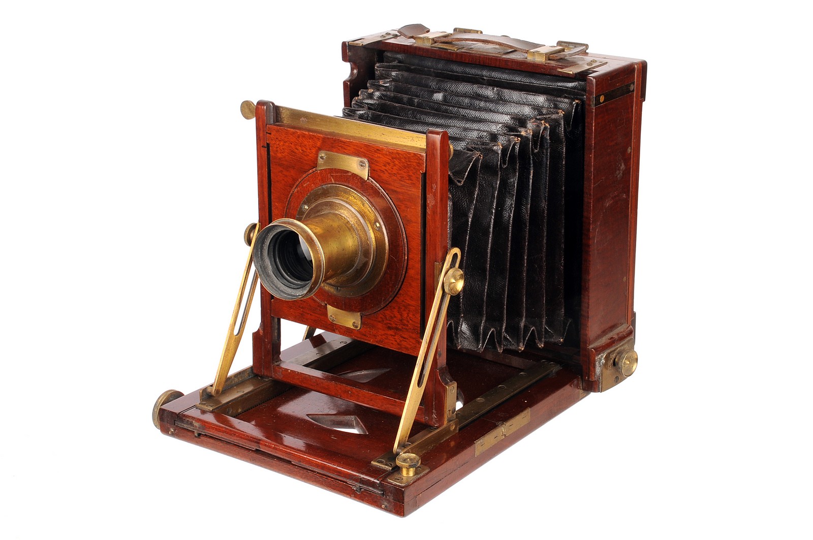 A W. I. Chadwick Mahogany Field Camera, with rear swing movements, 4½x6¼, with W. I. Chadwick