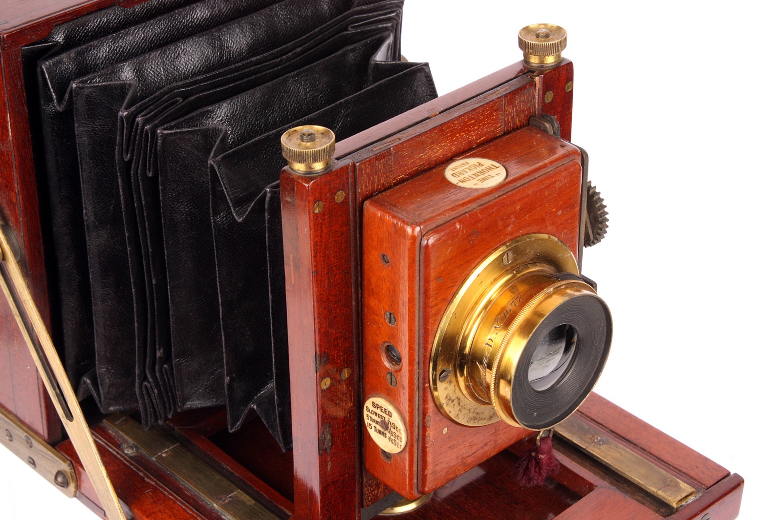 A Sands & Hunter Improved Tourist Quarter-Plate Camera, serial no. 380, 3x4”, with Wray Rotary - Image 2 of 3