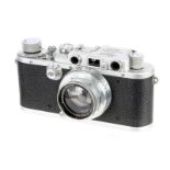 A Leica IIIa Rangefinder Camera, 1936, chrome, serial no. 206578, with Leitz Summar f/2 50mm lens,