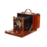 A W. W. Rouch Mahogany Field Camera, 4.5x6.5”, with Taylor Hobson Cooke Series II f/6.5 6½x4¾