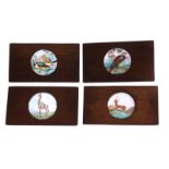 Mahogany-mounted Magic Lantern Slides: featuring animals and reptiles, including whale casting