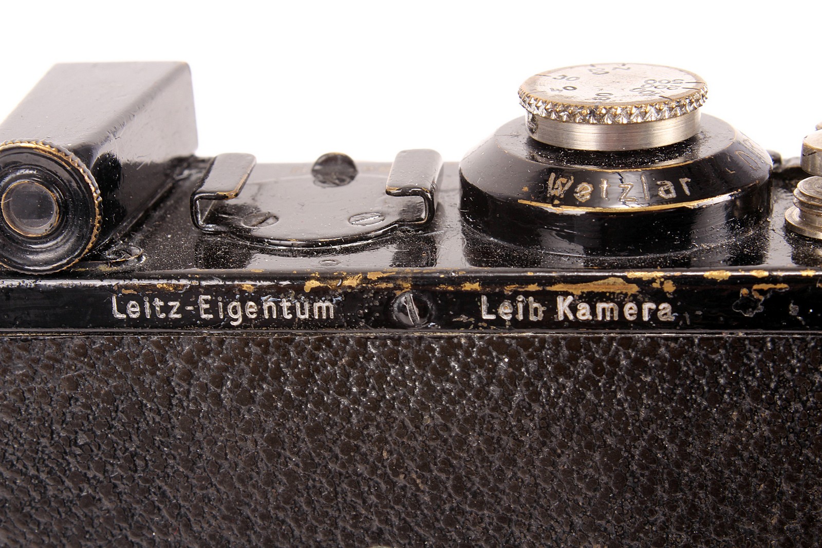A Leica I Model C Camera, black, serial no. 62853, body, F, shutter working; engraving to rear ‘