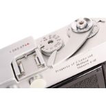 A Leica M1 Rangefinder Body, chrome, serial no. 1060074, body, VG, shutter working, in maker’s