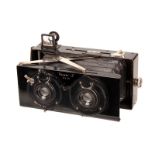 A Zion Pocket-Z Stereo Camera, 6x13”, with Berthiot Olor Series II f/6.8 75mm lenses, serial nos.