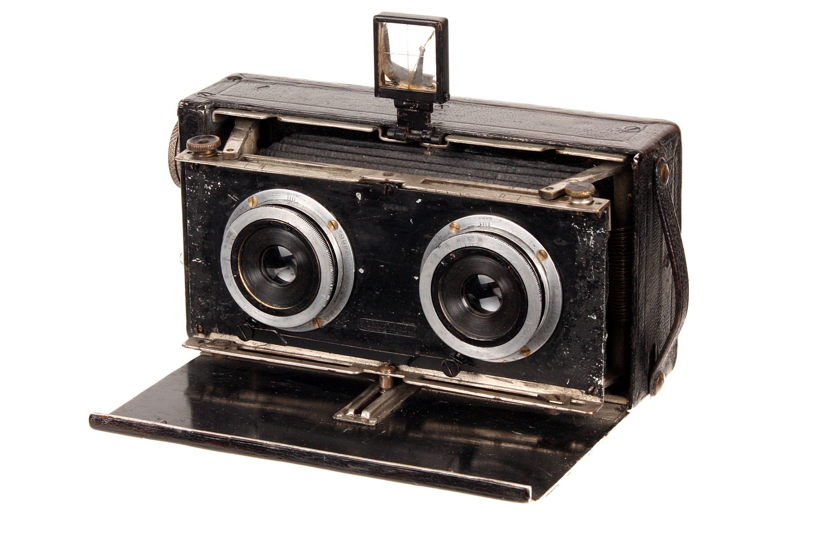 A Camerawerk Sontheim Stereo Camera, 45x107mm, with Heliar f/4.5 51mm lenses, serial nos. 99456 /