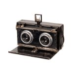 A Camerawerk Sontheim Stereo Camera, 45x107mm, with Heliar f/4.5 51mm lenses, serial nos. 99456 /