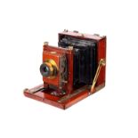 A Sands & Hunter Improved Tourist Quarter-Plate Camera, serial no. 380, 3x4”, with Wray Rotary