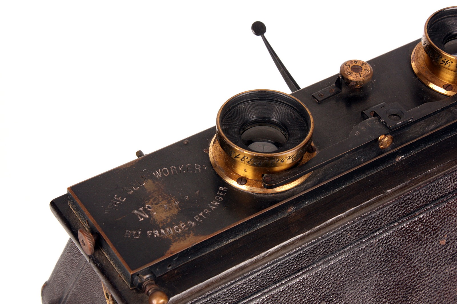 A Pipon Self Worker Stereo Camera, 8x16cm, serial no. 3497, with E. Krauss Protar-Zeiss f/8 100mm - Image 2 of 3