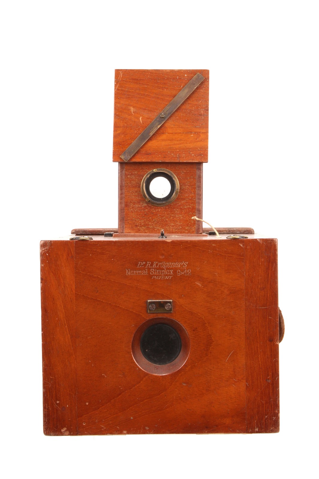 A Dr. R. Krügener Normal Simplex 9x12cm Mahogany Detective Camera, with pop-up periscopic waist - Image 2 of 5