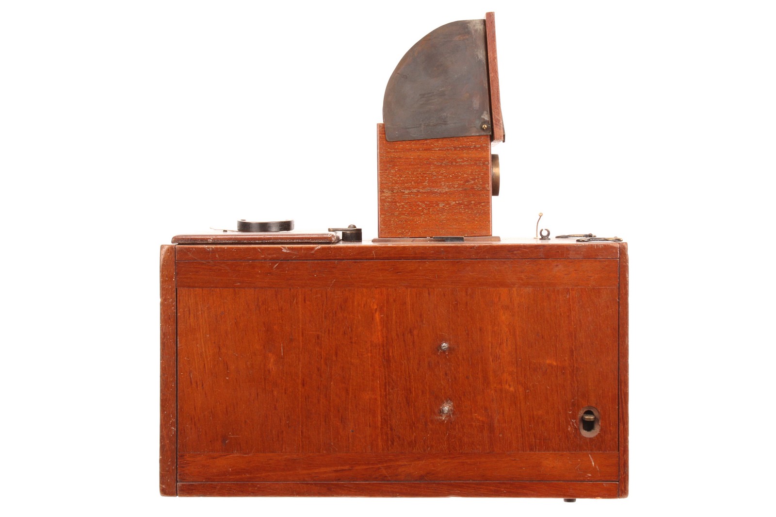 A Dr. R. Krügener Normal Simplex 9x12cm Mahogany Detective Camera, with pop-up periscopic waist - Image 3 of 5