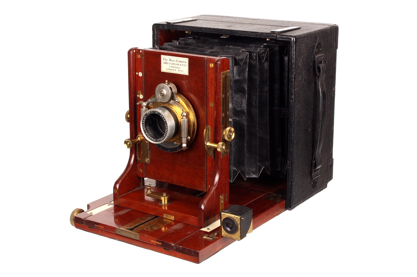 A James A. Sinclair Una Hand Camera, 4½x6¼”, with Beck Convertible Double Aplanat f/7.7 9” lens,