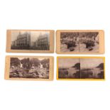 UK Topographical Stereo Cards circa 1900: including Yarmouth by Fortescue Mann, street scenes, and