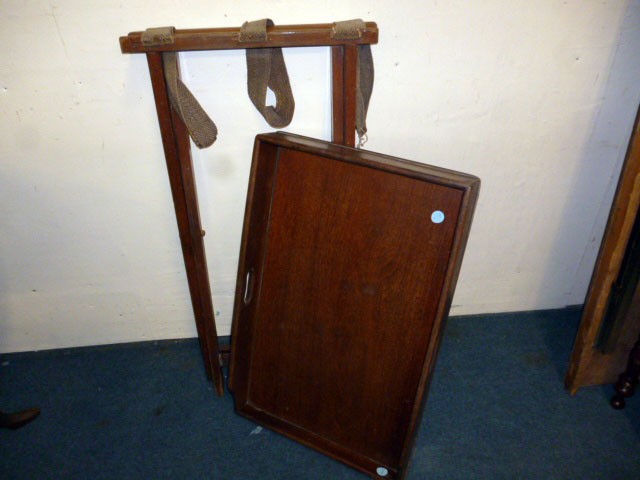 A 19th century dumb waiter, with lift off top and collapsible legs