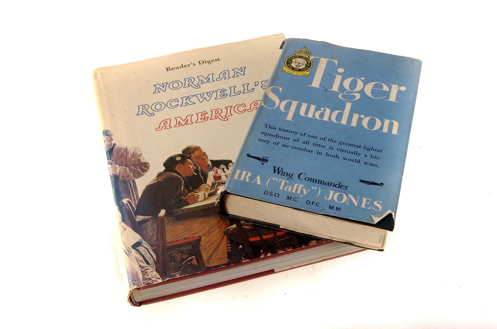 Books: Tiger Squadron' 1st Edition by Ira 'Taffy' Jones, together with Norman Rockwell's America