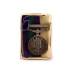 A 1950s Malaya State of Emergency medal, awarded to a female soldier, LT.A.A WAYTE. Q.A.R.A.N.C