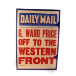 An assortment of ten WWII newspaper posters, including Daily Sketch, Daily Mail, Leeds Mercury and