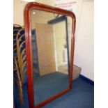 A very large framed wall mirror, approx 159cm by 94cm excluding frame