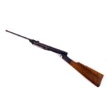 A vintage Diana air rifle, model 20, missing finger guard