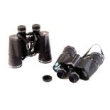 Three cased set of binoculars, including a vintage pair, a Pathescope lightweight custom model,