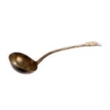 A Georgian silver ladle, marked London by WC