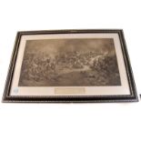 A framed and glazed print entitled 'McNeill's Zariba, at the Battle of Tofrek' 22nd March 1885,