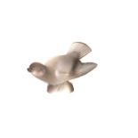 A Lalique frosted glass bird figure, approx 8cm H