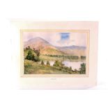 A group of four landscape watercolours, all with monogram FG or GF and dated late 1940s, early