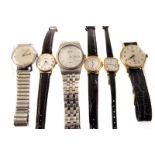 A collection of gents and lady's wristwatches, including a stainless steel Seiko, Rotary, Citron,