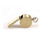 A 9ct gold miniature whistle, possibly for a bracelet charm 2.4g