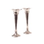 A pair of George V silver filled trumpet vases from Mappin & Webb, dated Sheffield 1930 (2)