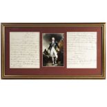 Of Royal Interest: A letter of thanks penned on the evening of January 3rd from William IV to