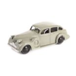 A Pre-War Dinky Toys 39d Buick Viceroy, grey body, smooth black hubs, silver baseplate, VG, slight