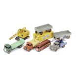 Dinky Toys Commercials: 428 Trailer large (3, one in original box), Guy Flat bed with tailboard with