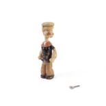 A Japanese pre-war Celluloid clockwork Popeye Figure, G, some fading to all coloured areas, dent