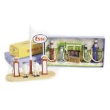 A Dinky Toys 781 Petrol Pump Station ‘Esso’, comprising sign, two pumps and 007 plastic petrol