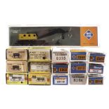 N Gauge Continental freight stock by various makers: twenty-four assorted wagons, including vans,