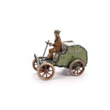 A Lehmann Tinplate ALSO 700 clockwork car, in green and black with brown driver, G-VG Clockwork