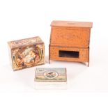 Vintage Tins and Players Navy Cut box: Kemps Chocolate Biscuit Tin in style of George III circa 1760