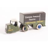 A Pre-War Dinky Toys 33r Railway Mechanical Horse & Trailer Van, S.R ‘Southern Railway’ livery,