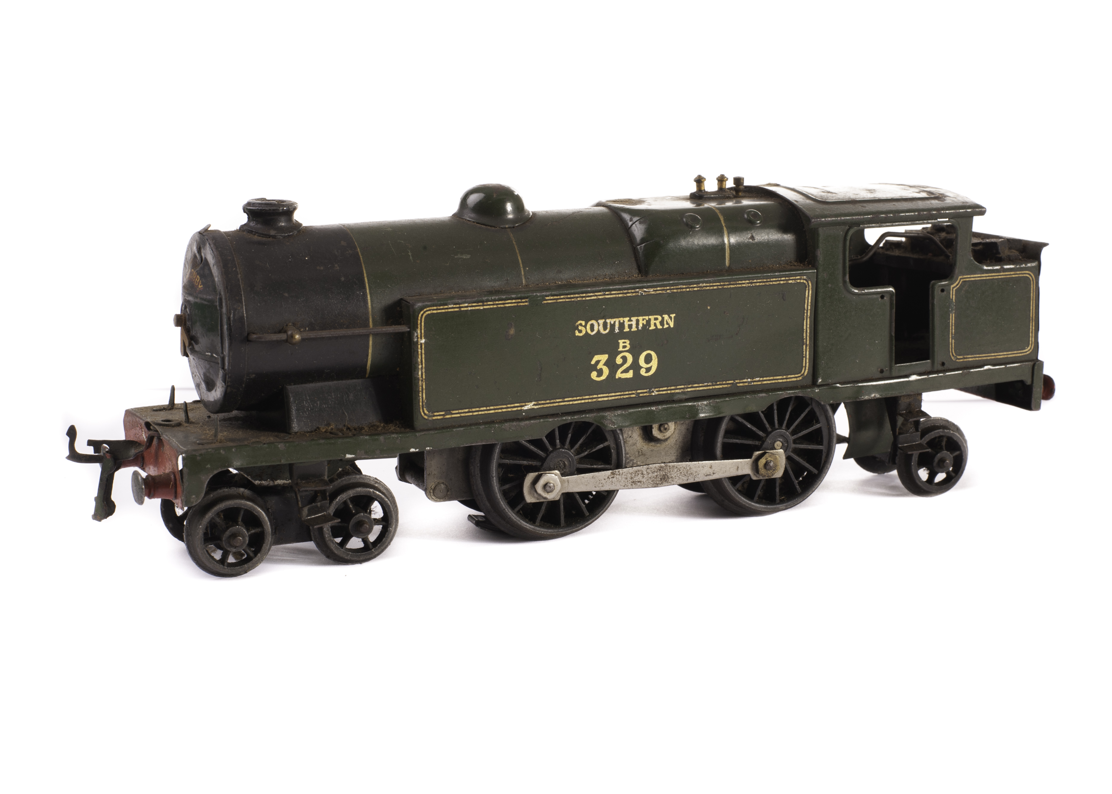 A Hornby 0 Gauge 6v Electric No 2 Special Tank Locomotive B329: early example 4-4-2 locomotive in