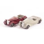 Early Post-War Dinky Toys 38b Sunbeam Talbot, grey body, dark grey tonneau, black smooth hubs, solid