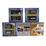 Modern Scalextric Cars, C2980A 1959 Morris Mini Minor, C3025A Vodafone McLaren Mercedes and five