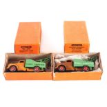 Dinky Toys 25x Breakdown Lorry, two examples, dark brown cab, green back, ‘Dinky Service’ in