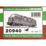 LGB Gauge 1 BoBo Diesel Locomotive: Ref 20940, in DB Red/Grey livery as No V 200 033, VG-E, box G-VG