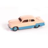 A Dinky Toys 170 Ford Fordor Sedan, lowline, blue lower body, pink upper body, blue ridged hubs, M