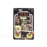 Vintage Kenner Star Wars ROTJ Paploo 3 3/4” Figure, 79 back punched card, contained in protective