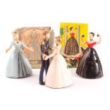 Wells Plastic clockwork Dancing Toys: 9/15 Fairy Queen in blue with wand and No 15 Spanish Dancer,